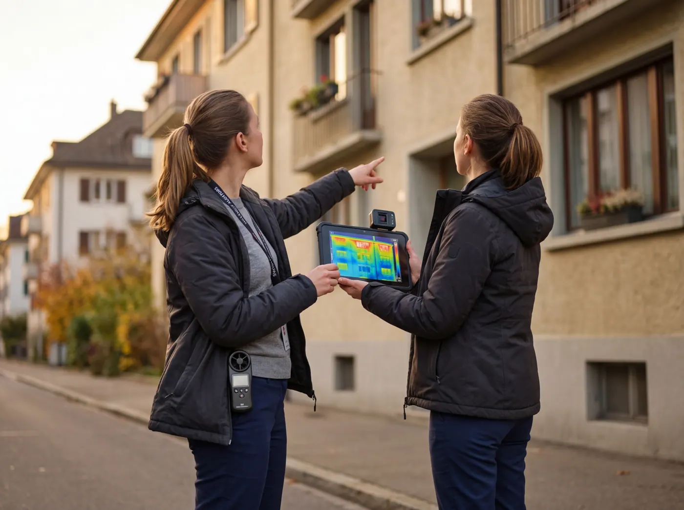 Relevé sur site avec caméra thermique